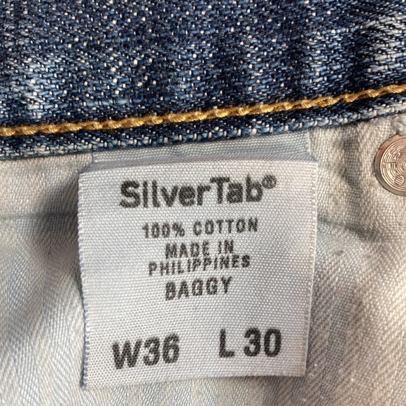 Levis Silvertab Baggy Fit Jeans Men’s 36x 30 Light Wash - Picture 6 of 16